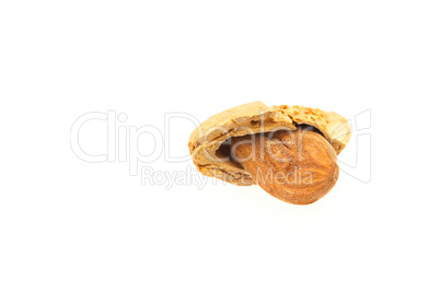 almonds isolated on white