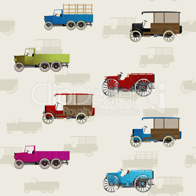 Vintage cars pattern