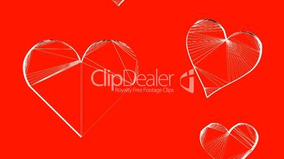 Moving heart.love,red,symbol,heart,valentine,romance,illustration,holiday,Grid,mesh,structure,sketch,stroke,