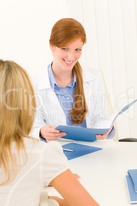 Female doctor consultation with patient in office