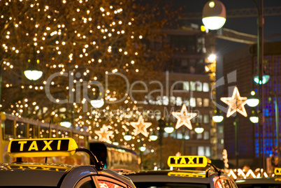 taxi at night