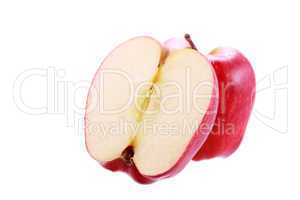 Red apple isolated on the white