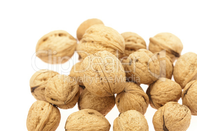 Walnuts isolated on white