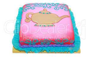 Arabic theme birthday cake in blank
