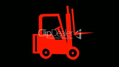 Rotation of 3D Forklift.truck,vehicle,lift,storage,transportation,warehouse,cargo,freight,
