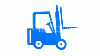 Rotation of 3D Forklift.truck,vehicle,lift,storage,transportation,warehouse,cargo,freight,