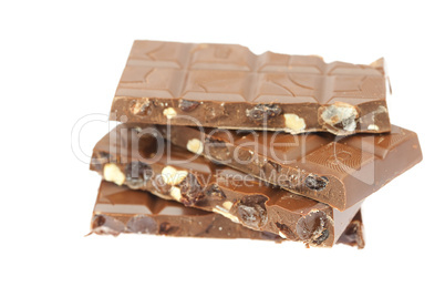 chocolate bar isolated on white