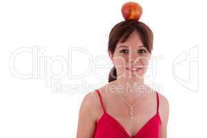 Junge Frau mit Obst