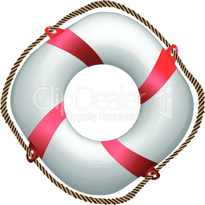 twisted red life buoy