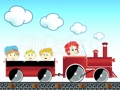 train with children