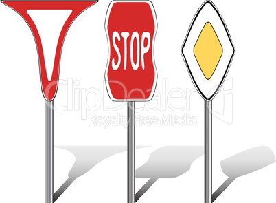 stylized traffic signs