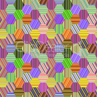 hexagonal stripes patchwork