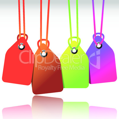 blank colored tags