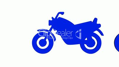 Rotation of 3D Motorcycle.motorbike,ride,bike,motor,cycle,transport,wheel,vehicle,speed,power,engine,