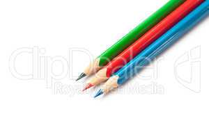 colored pencils isolated on white