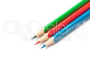 colored pencils isolated on white