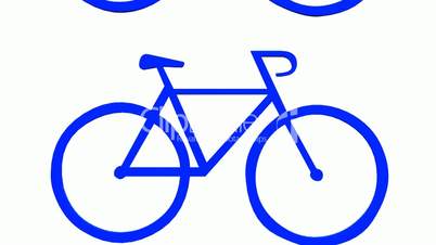Rotation of 3D bicycle.Transportation,traffic,sports,fitness,Tour-de-France,wheel,sport,pedal,