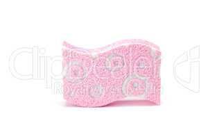 pink sponge isolated on white