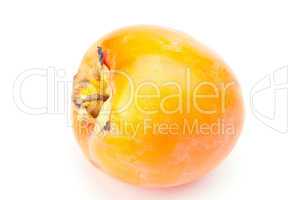 orange persimmon isolated on white