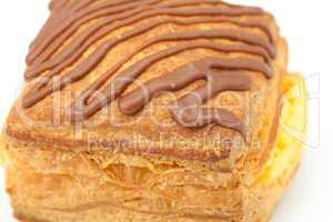 cake with chocolate isolated on white
