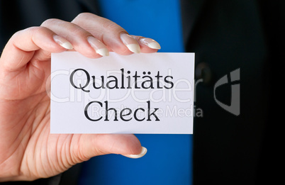 Qualitäts Check - Qualitätskontrolle