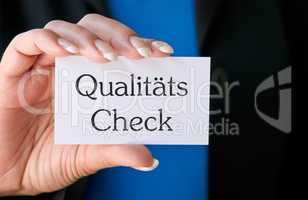 Qualitäts Check - Qualitätskontrolle
