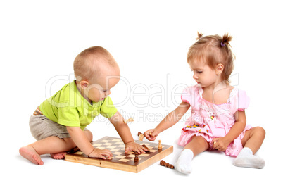 Children playing chess