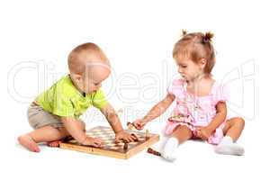 Children playing chess