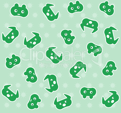 green cartoon animal bear background