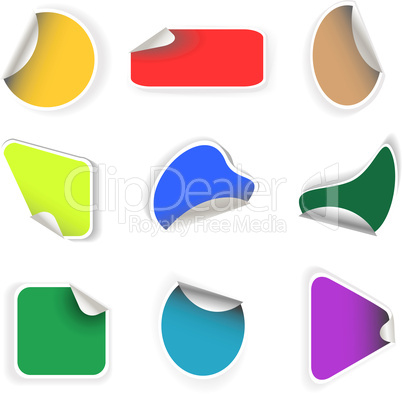 Vector colorful stickers collection set label