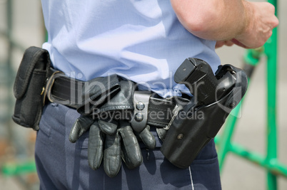 Dienstwaffe eines Polizisten Pistol of a police officer
