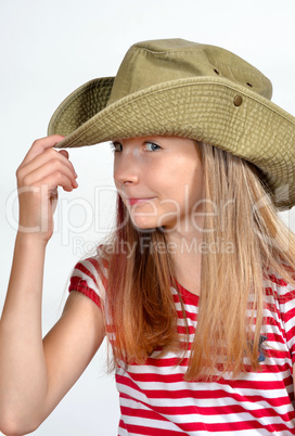lustiges Mädchen mit Hut