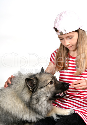 Mädchen Kind Hund
