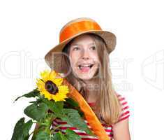 Mädchen mit Sonnenblume