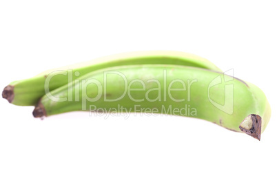 a large green plantains isolated on white