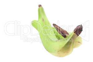 a large green plantains isolated on white