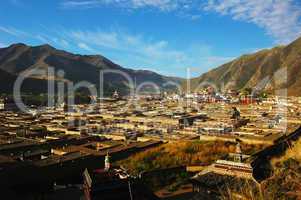 Panorama of a famous Tibetan lamasery
