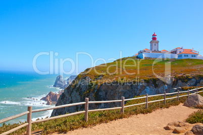 Roca cape lighthouse in Portugal
