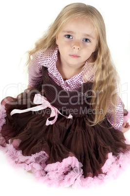 Little girl in studio