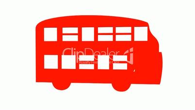 Rotation of 3D Double-decker bus.car,transportation,bus,vehicle,coach,transport,passenger,public,