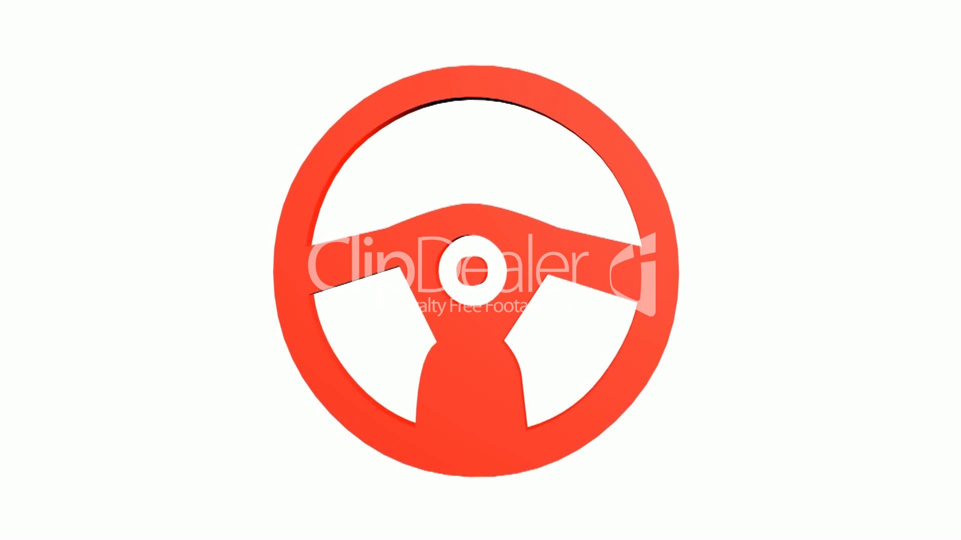 Rotation of 3D Steering wheel.drive,vehicle,control,transportation,auto ...