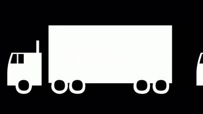 Moving of 3D truck.automobile,shipping,transportation,freight,cargo,vehicle,highway,