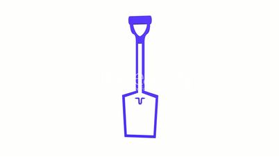 Rotation of 3D Shovel.tool,dig,dirt,work,garden,equipment,construction,build,gardening,