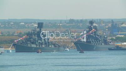 Warships in Sevastopol Bay.