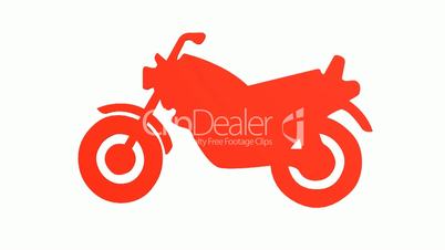 Rotation of 3D Motorcycle.motorbike,ride,bike,motor,cycle,transport,wheel,vehicle,speed,power,engine,