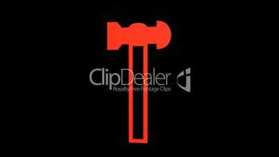 Rotation of 3D Hammer.stock,agency,tool,background,isolated,work,metal,steel,wood,nail,