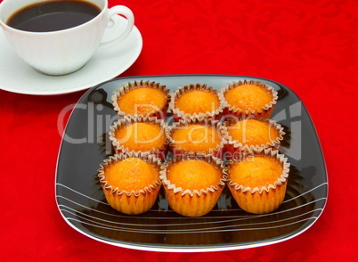 Cakes in a plate