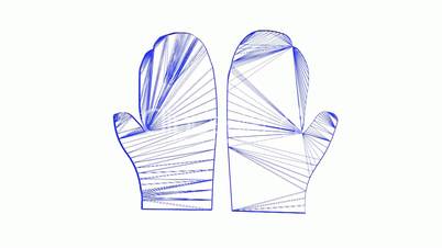 Rotation of 3D Gloves.glove,boxing,sport,hand,competition,fist,fight,jab,hit,boxer,Grid,mesh,sketch,structure,