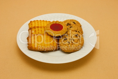 A plate of cookies