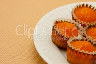 closeup orange cakes closeup orange cakes
